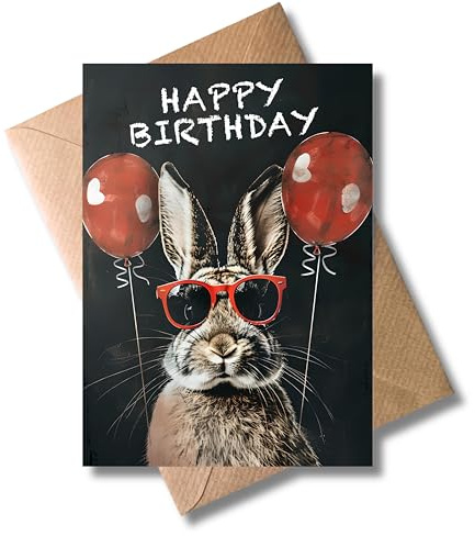 WBdesignz Happy Birthday Karte - Lustige Geburtstagskarte mit Umschlag Stilvolle Glückwunschkarte Geschenkkarte zum Geburtstag Feier Party (DIN A6)