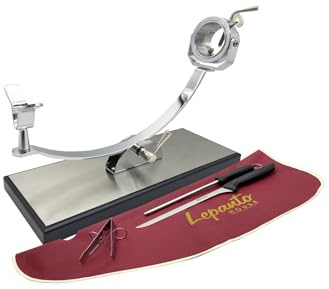 FERRETERIA LEPANTO Prosciutto professionale girevole e basculante, supporto prosciutto con base in DM più lamina in acciaio inox modello Serrano (set archi bordolesi)