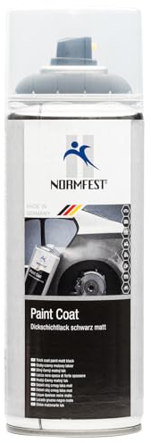 Normfest Paint Coat – Dickschichtlack schwarz matt für Korrosionsschutz und Reparatur auf Metall & Kunststoff, 400ml