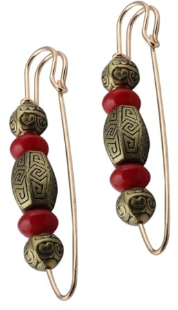 GAROZATION Broches Rétro Pour Femmes En Lot De 2, Grandes Épingles à Châle En Perles, Accessoires Pour Pulls Et Cardigans, Décoration Rétro Élégante Pour Vêtements, Usage Polyvalent