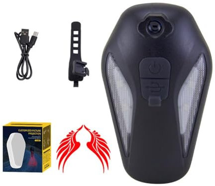 Taillight Projection Light LED Warning Lamp Accessories Cycling Night Waterproof Z3B5