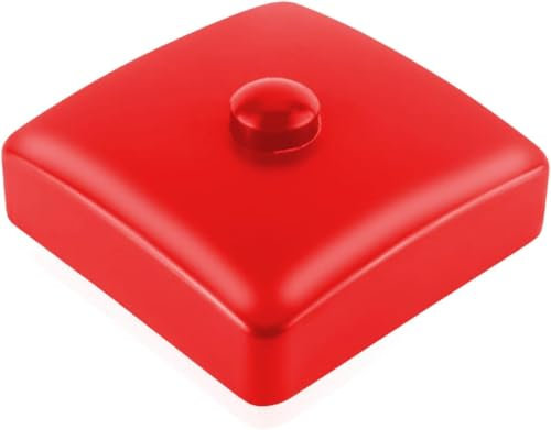 h2i Pfostenkappe | Kunststoff Rot | 91 x 91 mm | 1 Stk. |Eckige Abdeckkappe für Garten Holzpfosten Pfostenträger & Zaunpfosten in Pyramidenform | Witterungsschutz für Holz-Balken & Pfosten
