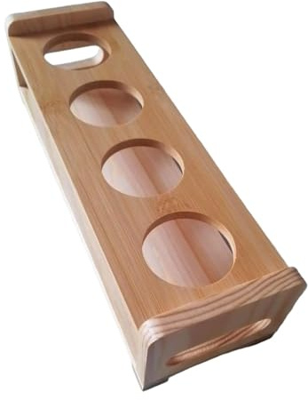 predolo Soporte para Vasos, portavasos, con Orificios de 6 cm, para 4 Vasos, Ideal para Mesa, Bar, Mueble o encimera, Superficie Pintada