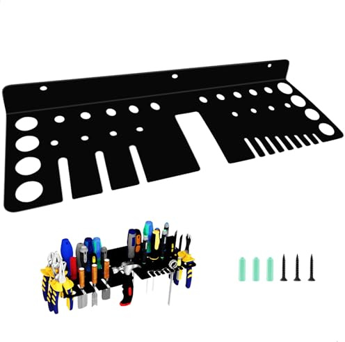 Almacenamiento de destornilladores Soporte Destornilladores Pared, Organizador de Destornillador de Montaje, Estante para Alicates Montado en la Pareds para Garajes, Bancos Trabajo