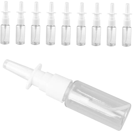 Vaguelly 10piezas Botellas Atomizadoras Vacías De Botellas Rociadoras Médicas Pequeñas De Plástico Transparente Para Enjuague Nasal o Facial Para Viajes