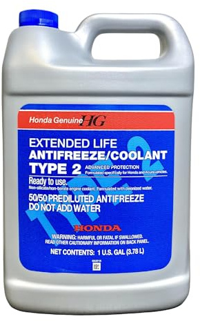 Honda Genuine Extended Life Antifreeze/Coolant Type 2, 50/50 Pre-Diluted, 1 Gallon