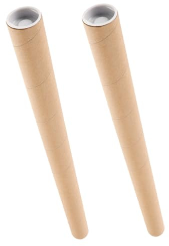 MAGICLULU 2 Stück Pappröhren aus Kraftpapier Stabile Versandhülsen für Poster und Zeichnungen Knickresistent und Reißfest zum Verpacken und Versenden