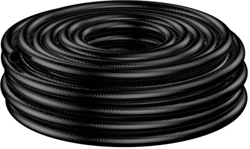 Pawfly 12.7 mm Main Tube Drip Irrigation Tubing, 15 m Roll, Blank Distribution Tubing for Drip Irrigation System, Flexible PVC Main Line, Black Drip Irrigation Hose for Garden Watering