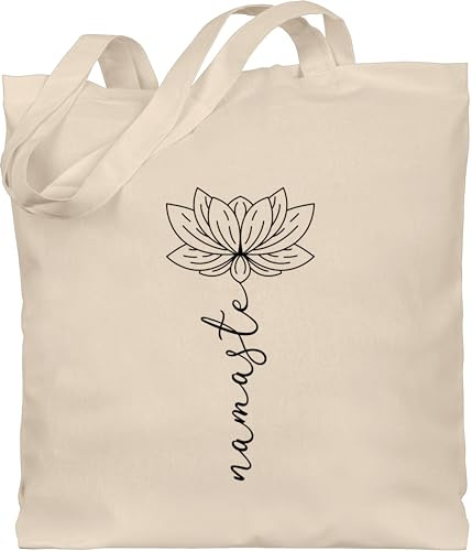 Shirtracer - Baumwolltasche - und Wellness - Namaste Lotusblüte I Geschenk Yoga