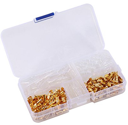 Bullet Connectors, Bullet Terminals, 120pcs Brass 3.5mm Bullet Connector Terminal Male & Female with Insulation Cover