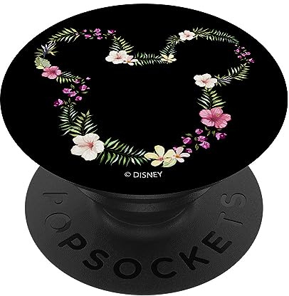 Disney Mickey & Friends Mickey Hawaiian Floral Outline Ears PopSockets Klebender PopGrip