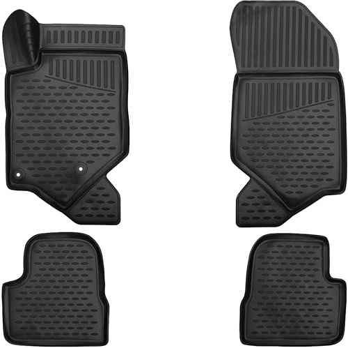 ELMASLINE 3D Gummimatten Set für Citroen C4 Verbrenner 2021-2026 (Nicht Hbyrid) | Fußmatten Set mit hohem Rand - Zubehör