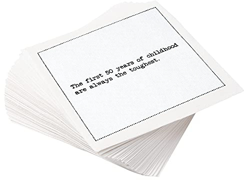 FIve Star Napkins 50 Year Old Quotes Cotton Cocktail Napkins, Beverage Napkin, Bar Napkin, Party Napkins, Small Napkins,Napkins for Events,Holidays,Weddings,Parties 4.5x4.5-Single Use(50x)Disposable