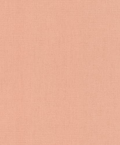 Rasch 484557 Papier peint intissé uni rose clair avec structure textile 10,05 x 0,53 m (L x l)