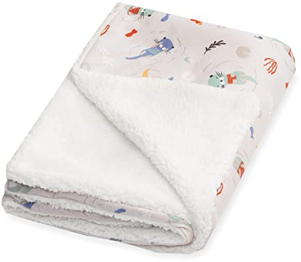 Julius Zöllner Winterdecke aus Baumwoll-Jersey und kuscheligem Teddy-Stoff | Gr. 70x100 cm | Made in Germany | OEKO-TEX® STANDARD 100 | Little Otti