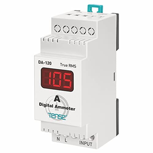 Tense DA-120 Wechselstrom Messgerät Hutschienenmontage AC Amperemeter 1-100A inkl. Stromwandler 1-Phasig