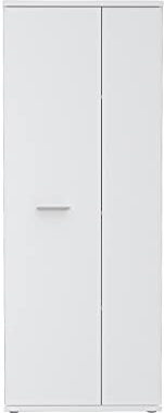 AVANTI TRENDSTORE-Feena-Armadio portascope da interno, armadio multiuso con divisori interni, colore bianco. Dimensione LAP 68,9x179,1x34,8 cm