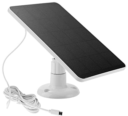 Fiorky Cargador de panel solar de 10 W, cargador de células solares de 5 V, carga micro USB, portátil, monocristalino, IPX6, resistente al agua, para sistema de luz del hogar pequeño/cámara de
