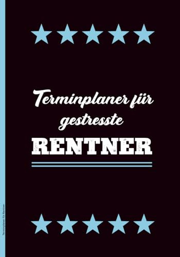 Terminplaner für Rentner: Kleines Geschenk zur Rente ein Terminkalender Senioren das Präsent zum Ruhestand, Geschenkidee zur Pensionierung ein undatierter Wochenplaner mit Platz und großer Schrift