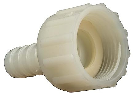 tecuro Schlauchtülle mit IG Überwurf - Ø 40 mm x 1 1/2 (6/4) Zoll - Nylon weiß