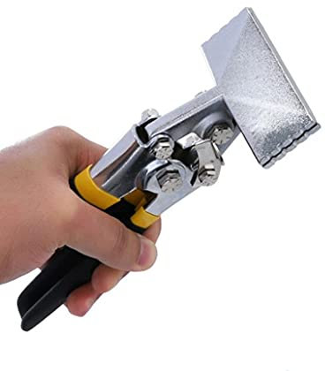 fuLNes Backenblech-Handsäumer, Blechbieger, manuelle Metallbiegezange, Abflachungswerkzeug mit rutschfestem Griff, 80 mm gerade