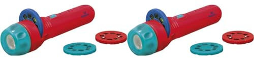 moses 37979 Kleine Diashow, Projektor-Taschenlampe für Kinder, mit 3 Märchen in jeweils 8 Bildern zum Miterzählen (Packung mit 2)
