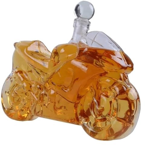 Weindekanter Wein-Dekanter, Motorrad-Form, Whisky-Dekanter, 750 ml, Glas-Dekanter, Geschenke for personalisierte Likör-Dekanter Ausstellungsstück