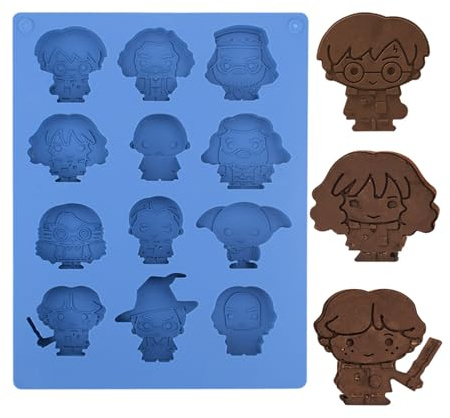 YALiya Silikonform Pralinen, Dreidimensionale Zeichentrickfigur Figur Schokoladenform, Kekse Süßigkeitenform, Figur Silikon-Backform für Süßigkeiten,Schokolade,Süßigkeiten,Gelee,Eiswürfel (Blau)