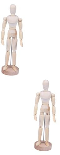 EXCEART 2st Selbst Bemalte Puppen Männliche Puppe Schaufensterpuppe Zeichnen Schaufensterpuppe Aus Holz Mannequin-Modell Zeichnen Tischdekoration Spielzeuge Bambus Esstisch Kind Ornamente