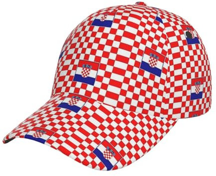 501 Baseball Cap Süße Kroatien Flagge Kroatisch Baseballmütze Einheitsgröße Baseballkappe Verstellbare Golf Caps Für Running Außenbereich Reisen