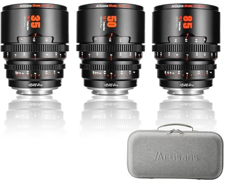 7artisans Objectif cinéma Professionnel T2.1 35mm/50mm/85mm, Cadre S35 Compatible avec Monture Macro 4/3, pour LUMIX GH5LL/LUMIX GH5S/Z CAM/LUMIX GH6/BMPCC4K/DC-BGH1 (Noir)