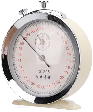 EMUKOEP Mechanische Stoppuhr, Rundes Zifferblatt, 0,2 S, 60 Sekunden, Sport-Count-Timer Physikalische Experimente, Laufen, Radfahren, J01205