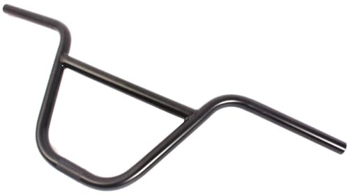 KHE PRISM BMX Lenker 9 Zoll Schwarz 812 g HiTen Stahl | Pulverbeschichtet, 720 mm Breite, 22,2 mm geriffelte Klemmung, 11° Backsweep, 2° Upsweep