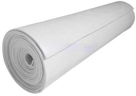GOHAPY Manta ignífuga Blanca Resistente a Altas temperaturas, 1260 ℃, Tela de Fibra cerámica, Tela Aislante térmica ignífuga for escorias de Soldadura(1MX0.61MX5MM)