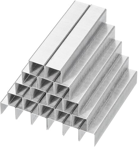 PATIKIL 23/13 häftklamrar för häftklamrar, 1 000 st benlängd 1/2 tum standardben häftklamrar med platt spets, chisel punkt, utan stopp för hemmakontor, silver