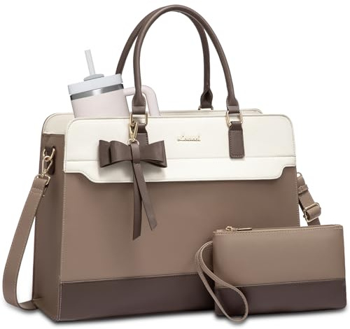 LOVEVOOK Handtasche Damen Groß, 15,6 Zoll Laptoptasche Arbeitstasche Elegant Uni Tasche Bürotasche Lehrertasche, PU Leder Tote Bag Business Aktentasche Handbags Women für Schule Büro Arbeit
