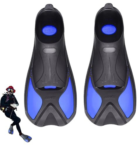 Pinne corte da nuoto: pinne da allenamento per nuoto e snorkeling | Pinne da nuoto compatte per allenamenti in piscina, nuoto freestyle e attività acquatiche | Scarpe d