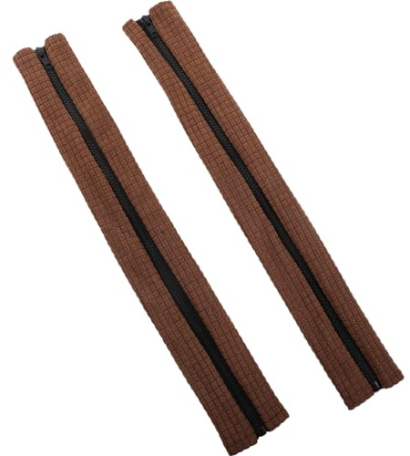 DOITOOL Copri Braccioli in Poliestere 2 Pezzi Marrone Design Ergonomico Protezione per Braccioli per Sedia da Ufficio per Sedie da Gioco e Lavoro