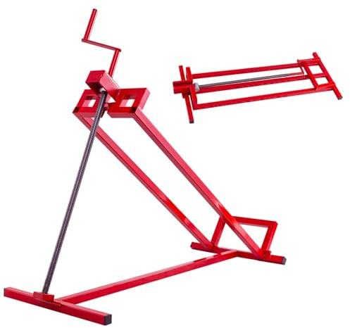 HOMFME Folding Ride on Mower Jack Lift, 400KG Height Adjustable | Lawn Mower Lifting Device, Heavy Duty Steel Telescopic Maintenance Jack Lifter Ride-on Lawnmowers Garden Tractors