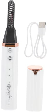 Beheizbare Wimpernzange aus Abs, Tragbares Beauty Tool | USB Ladefunktion, Weiße Ausführung, Gleichmäßige Temperatur, zum Sanften Formen der Wimpern