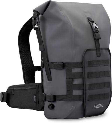 FC-Moto Ever-ST Roll-Top 26 L wasserdichter Rucksack, grau