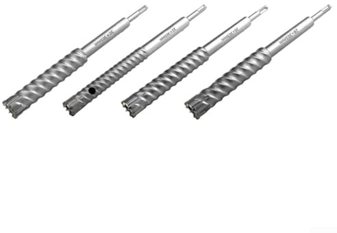 Broca multiusos para martillo rotativo con puntas de carburo para perforación eficiente para hormigón, ladrillo y piedra, adecuada para herramientas estándar de martillo giratorio (30)