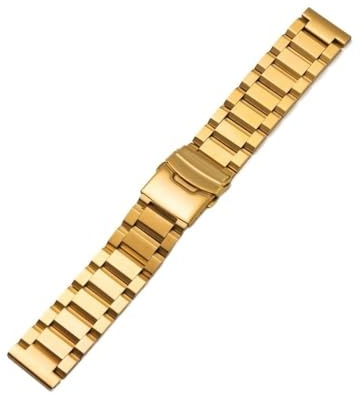 FNBDDX 18mm 19mm 20mm 21mm 22MM 23mm 24mm 25mm Armband i rostfritt stål Metallurband Länkarmband Klockarmband Svart Silver Rose Guld(Rose gold,23mm)
