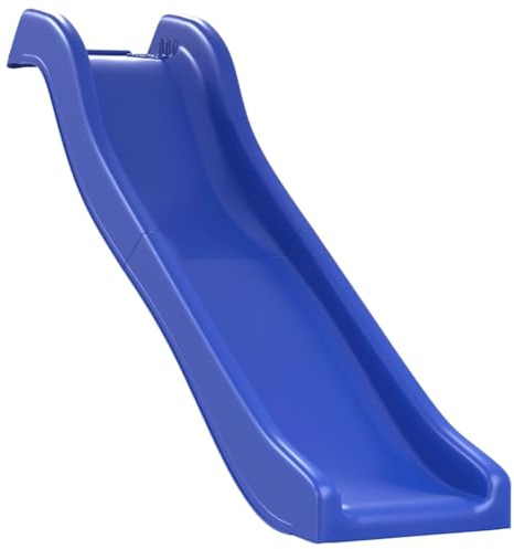Toboggan pour enfant bleu en polypropylène 175 x 38 x 23 cm, appareil de jeu d'extérieur résistant aux intempéries pour jardin, compatible avec tour de jeu, toboggan robuste pour enfants à partir de 3
