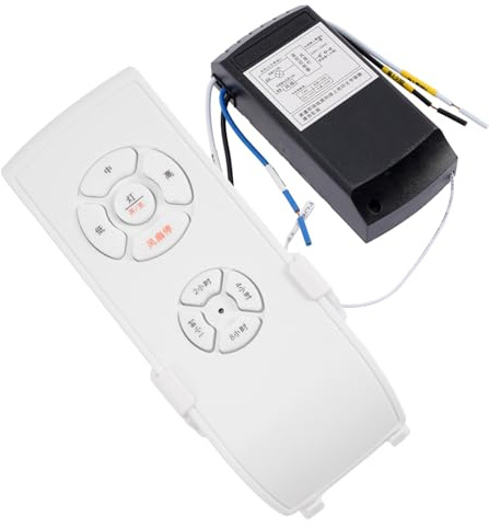 ULTECHNOVO Kit Telecomando Telecomando Wireless Lampada per Ventilatore da Soffitto Bianco in Abs, Alta Sensibilità e Struttura Semplice, per Uso Domestico