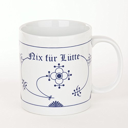 Ocean-Line XXL Becher  Nix für Lütte  Indisch Blau / Strohblume Maxi Pott /Jumbo Tasse 0,5l