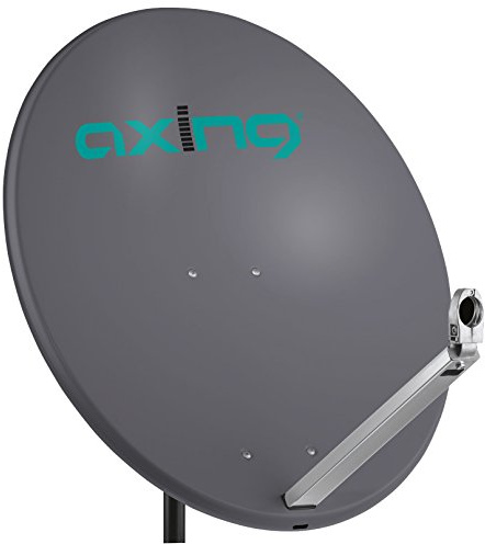 Axing SAA 80-02 Parabole Satellite en Aluminium avec Support LNB 40 mm Anthracite 80 cm