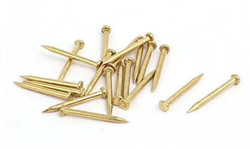 Aexit 1.3mm x 15mm en acier au carbone à bout béton clou ton mur en laiton 20pcs 569F290