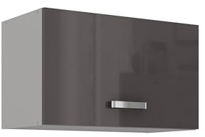 Kuechen-preisbombe Küchen Hängeschrank 60 Hochglanz Grau Küchenzeile Küchenblock Küche Grey Bianca