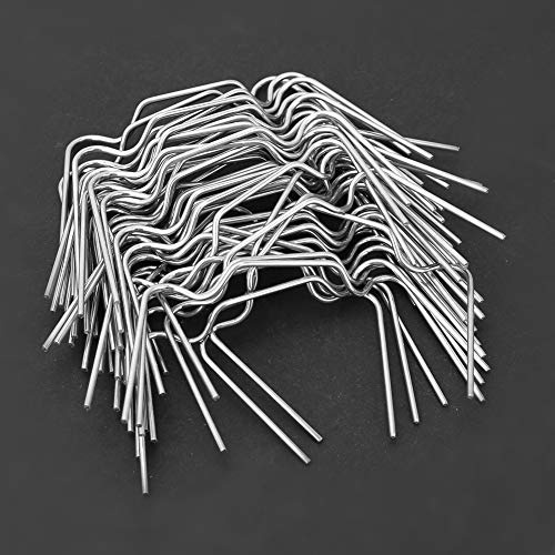 Duokon 50pcs Stainless Steel W Type Thick Greenhouse Glazing Clips Tool W Spring Buckle Equipment for Perspex Sheets on The Greenhouse